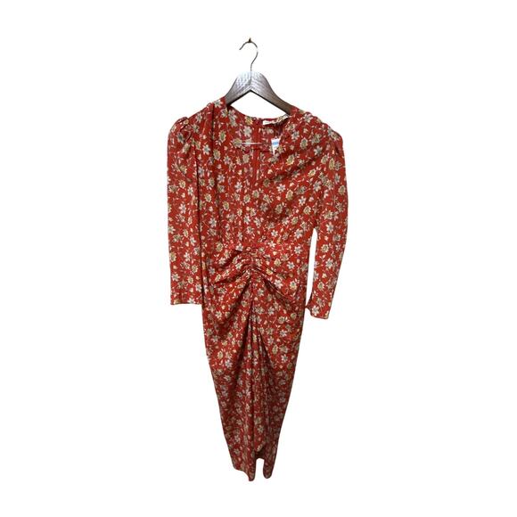 Veronica Beard Mary Silk Ditsy Floral Ruched Midi Dresss Size 2 NWOT - Picture 6 of 7